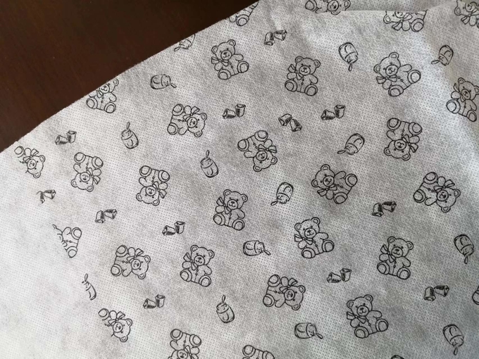 10 - 200gsm PP Non Woven Fabric Customized Printing Pictures Pattern 0